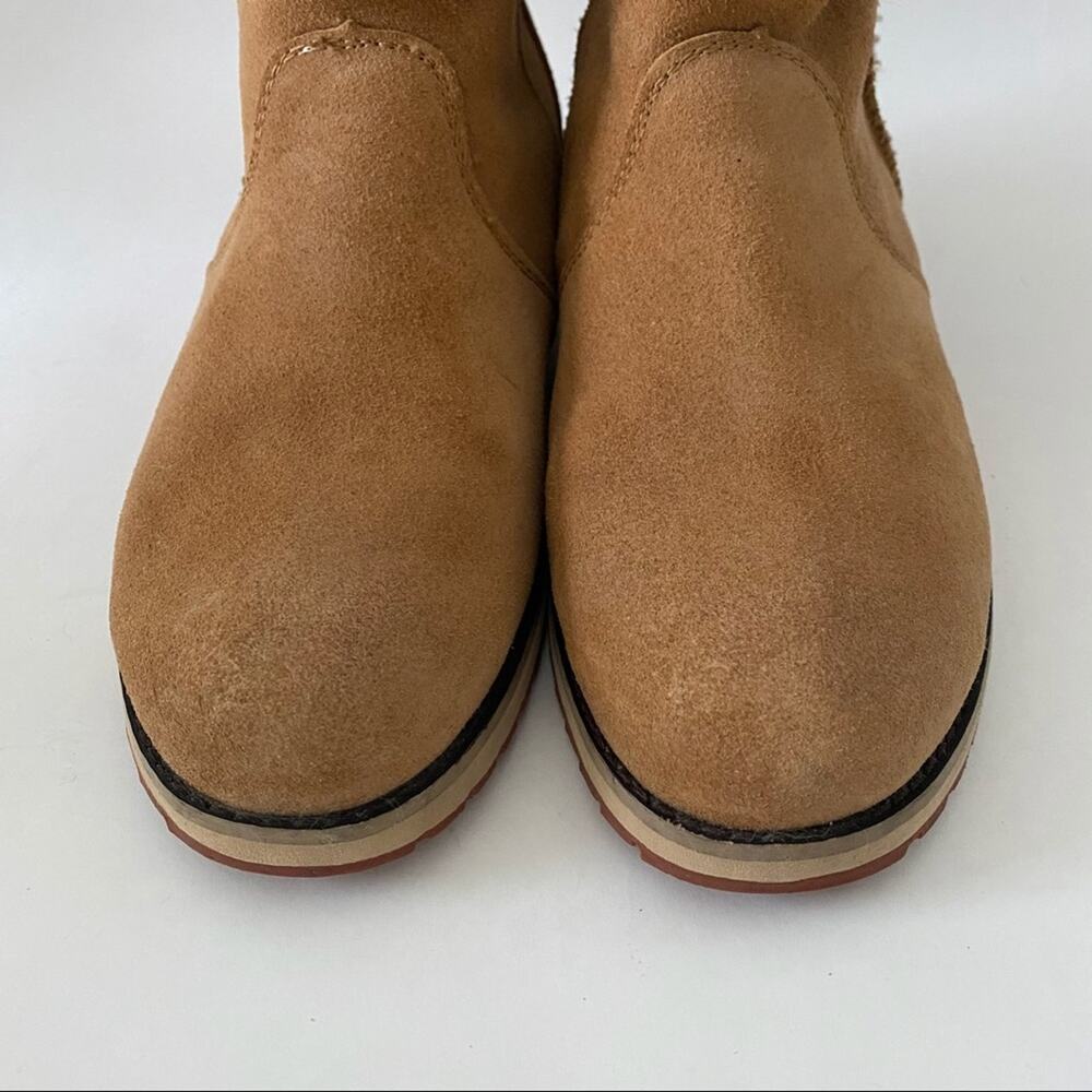 EMU Australia Beach Lo Winter Real Sheepskin & Suede Boots Sz 5 Camel - Picture 3 of 13
